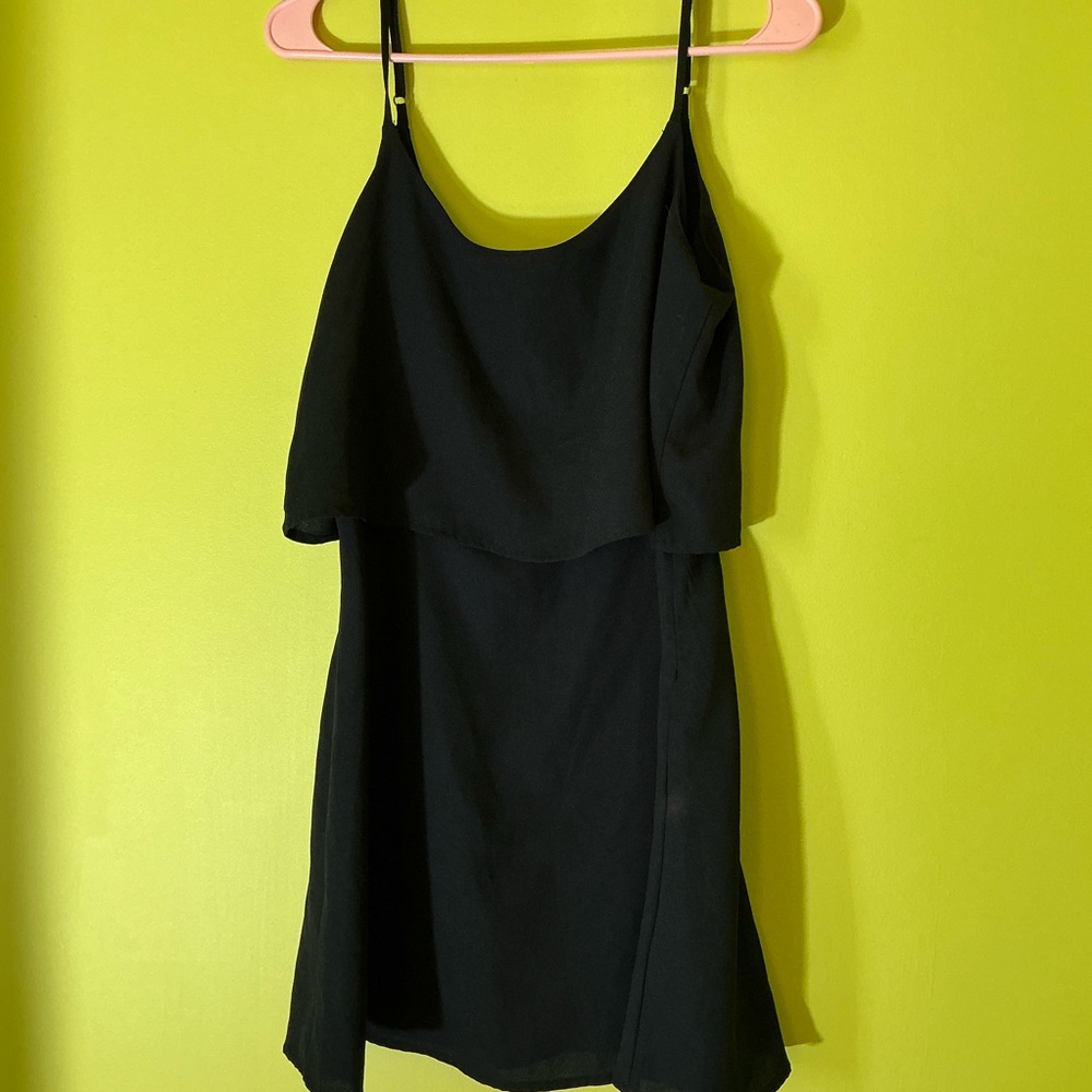 CBK 90s Style Abercrombie & Fitch Black Tiered Mini Dress